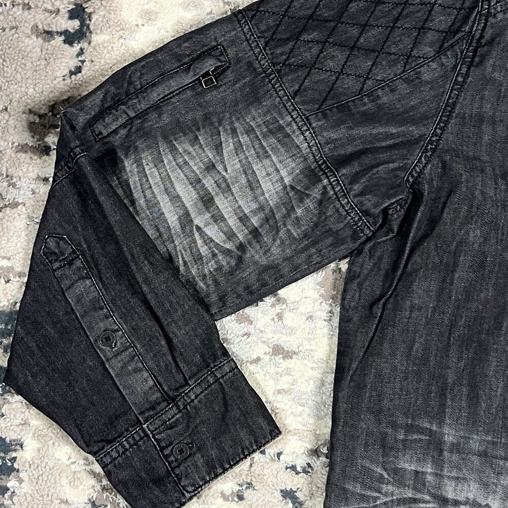 Affliction Live Fast A73 Button Up Shirt Mens 3XL Distressed Diamond Stitch Y2K - Picture 13 of 15